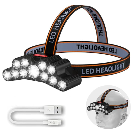 LINTERNA MINERA RECARGABLE 11 LED SH-T11